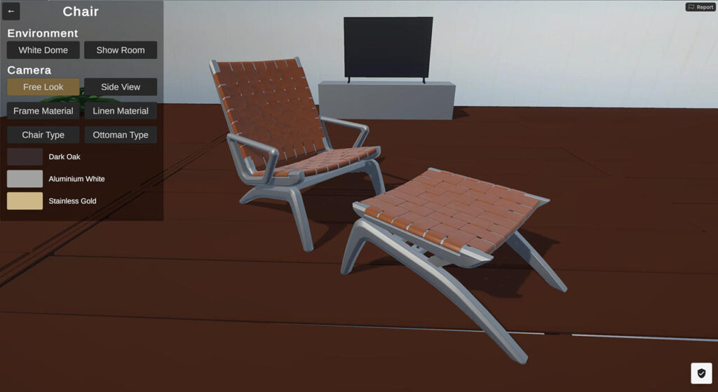 3D Stuhl-Konfigurator, Unity Studio