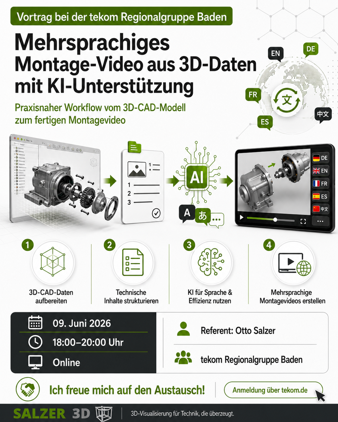 Mehrsprachige Montage-Videos